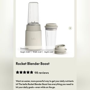 Bella Rocket Blender Boost Personal Blender